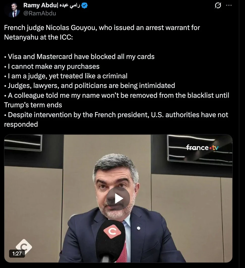 If the US government can do this to a powerful French judge in another country, imagine what they could do to you. 

Democrats and Republicans authoritarians alike are colluding to build a social credit system.  

REAL-ID is the base. Already, you can't legally open a bank account, get a job, or buy a firearm without identifying yourself. Soon you won't be able to start your car, watch porn, or use your computer.

See below for an AI summary of the growth of the US social credit system.