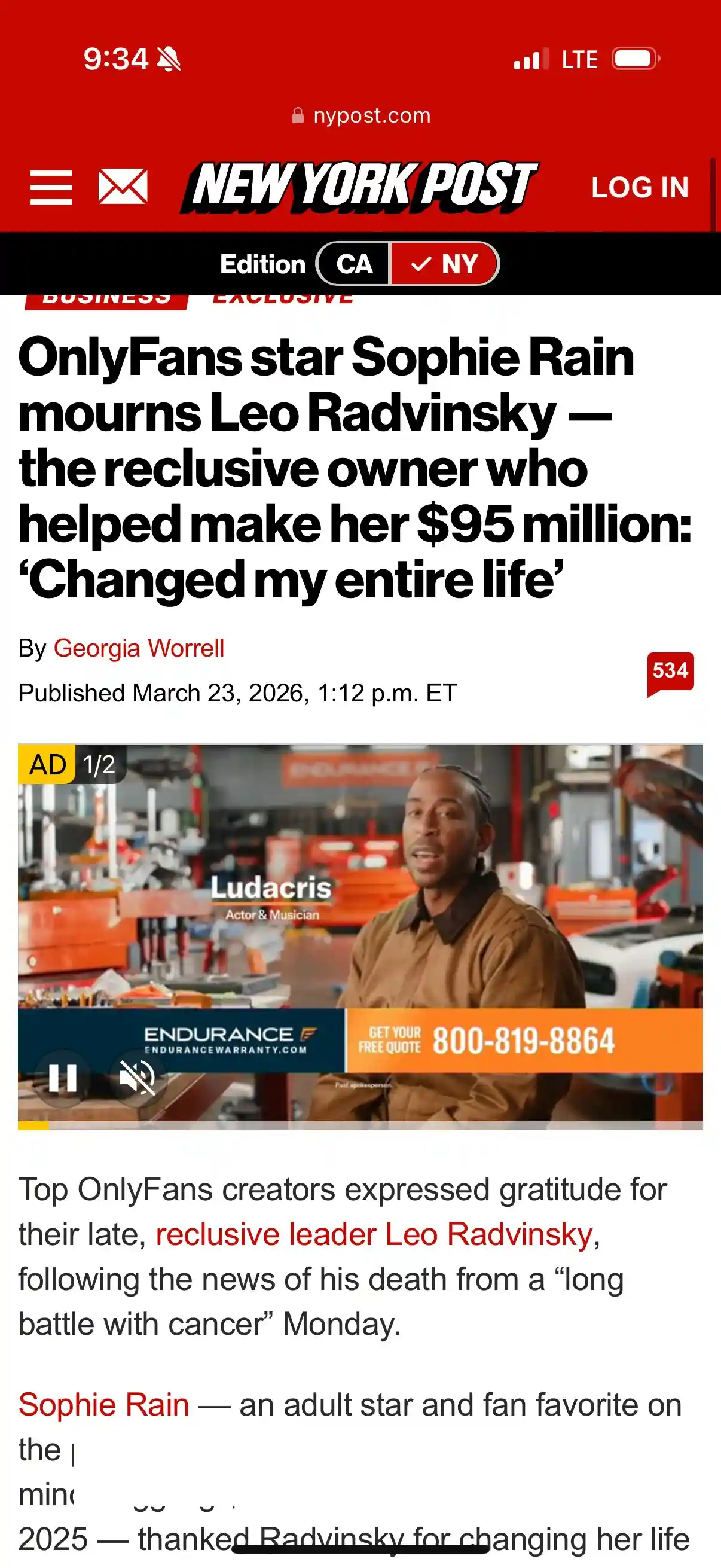 Sex workers and their clients owe OnlyFans founder Leo Radvinsky a debt of gratitude.  

RIP.