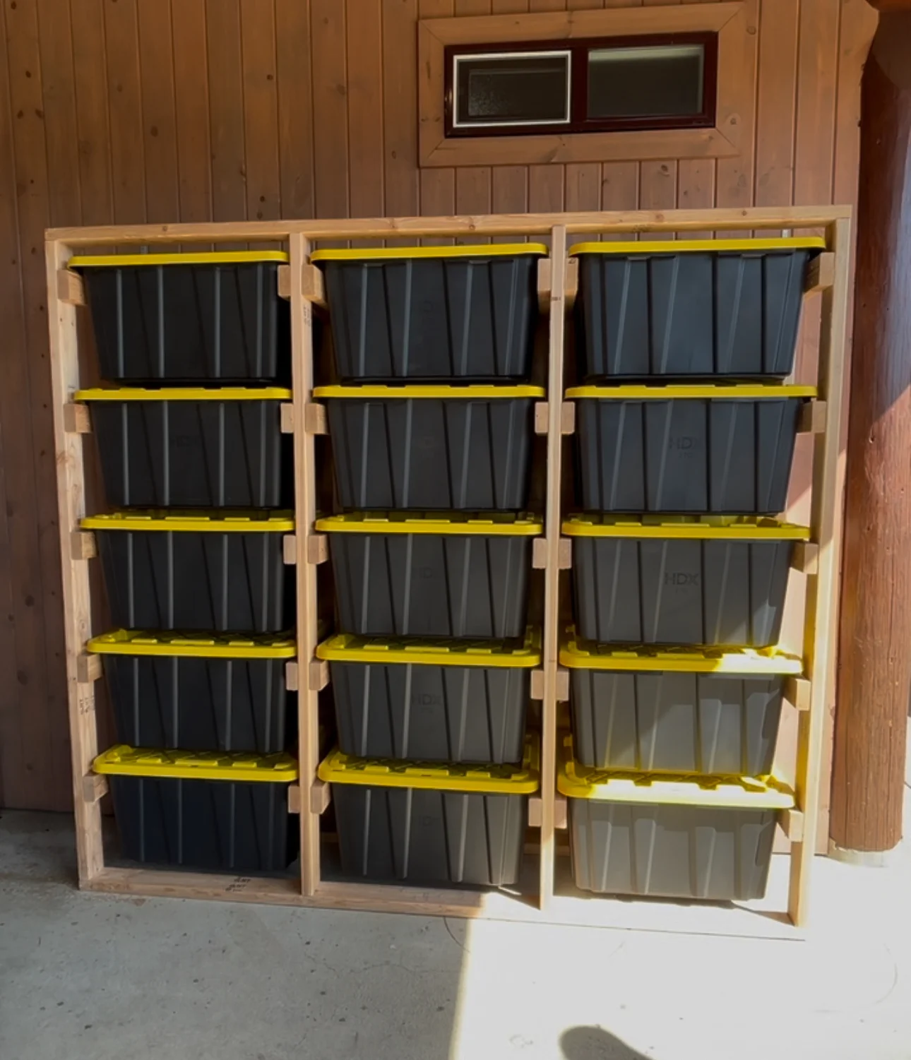 Sideways Storage Bin Rack